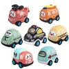 Real Lighting Pull Back Car Anti-Collision Mini Car Vehicle Models Inertia Car  Kids Education