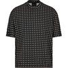 Gemustertes T-Shirt mit Rundhalsausschnitt, lässig, kurzärmelig, Herren Oberteile, Schwarz, 3D1TG7-1JOZZ-1F013