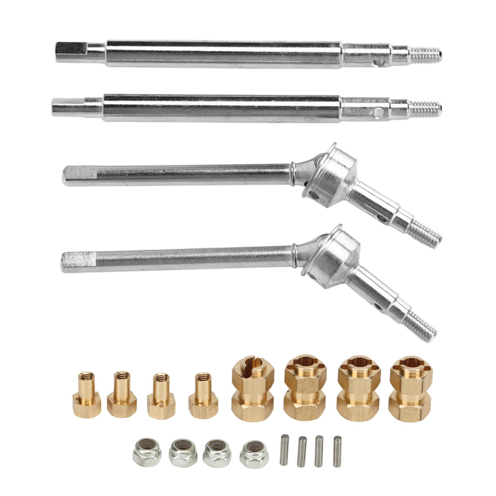 

RC Car Front Rear CVD Drive Shaft Brass Extension Drive Adapter Combiner Driveshaft for Traxxas