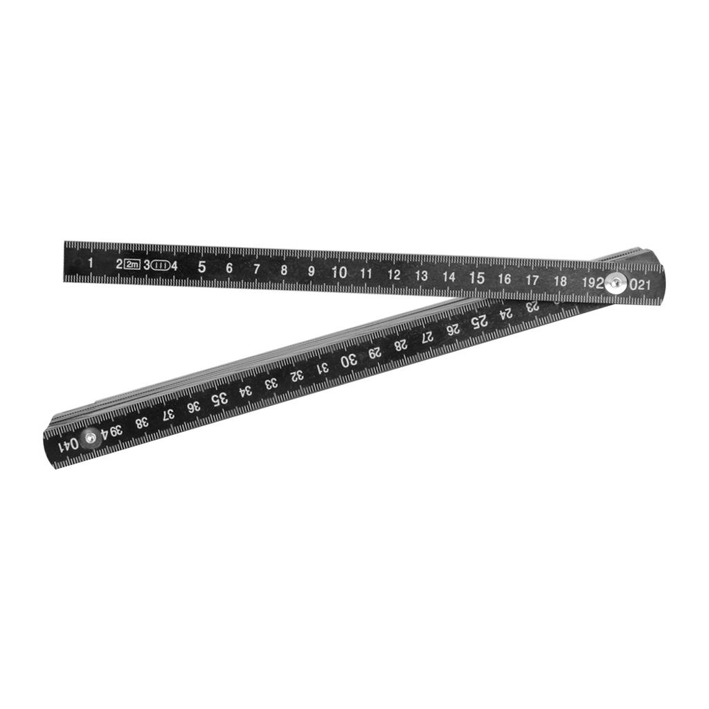 Black 2m Plastic Foldable Ruler Measuring Instrument Produced With Metal Rivets For Durability And Accurate Measurements