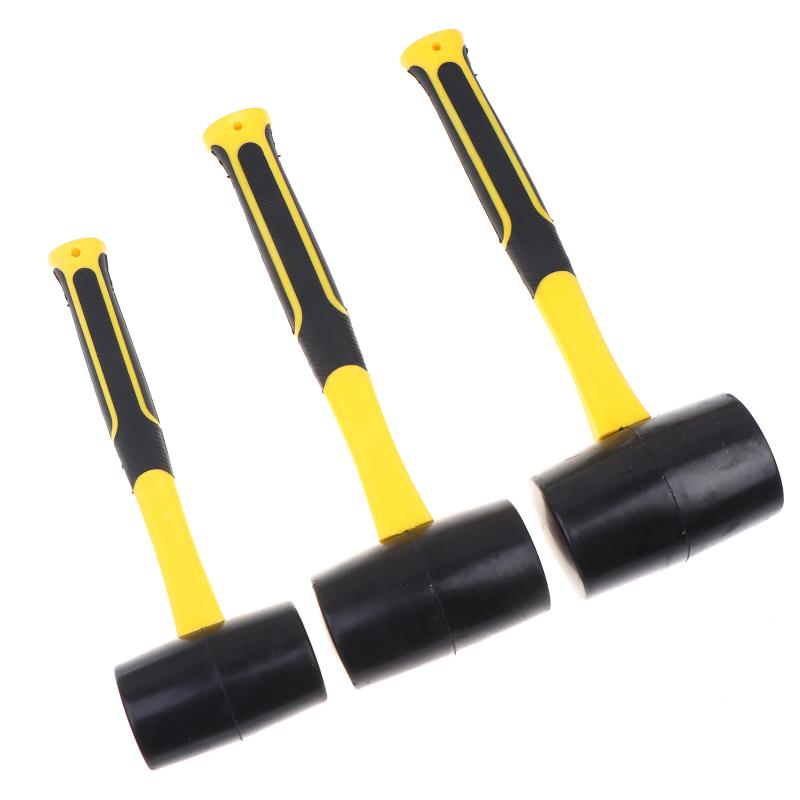 Black American Fiber Handle Rubber Hammer Elastic Hammer Ceramic Tile Floor Leather Hammer Installation Hammer