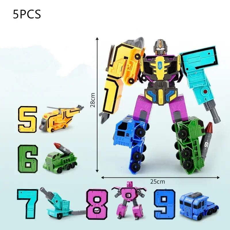 

Цифровые Номера Боты Развивающие Игрушки Транспорт Танк Воин Деформация Фигурки Трансформация Робот Для Детей