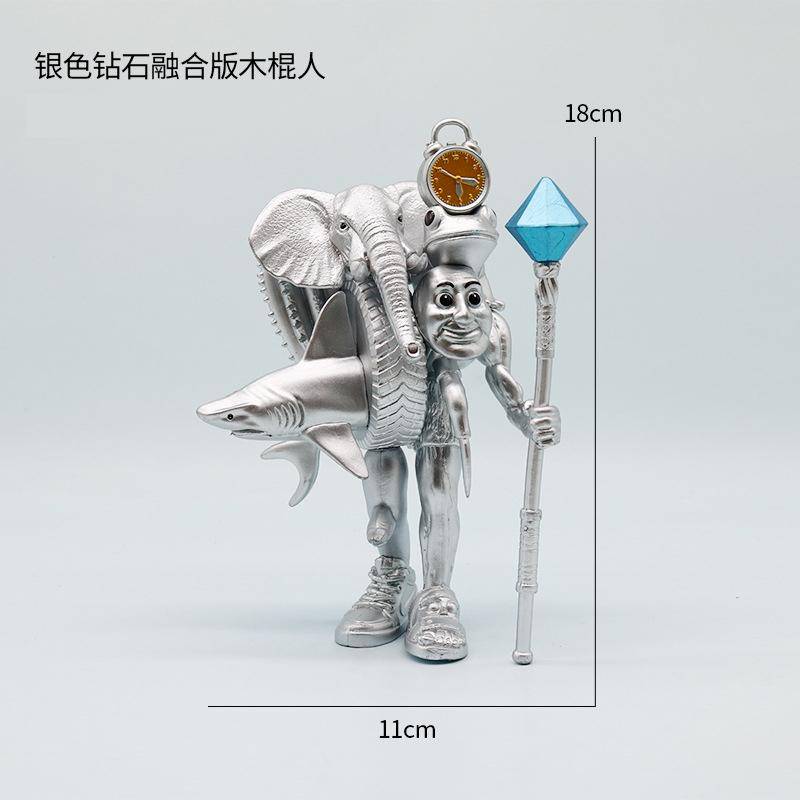 Tung Tung Sahur Action Figure Toy Tralalero TralalaLiriLi LarllaBoneca Ambalam Figure Toys Figurines Desktop Ornament