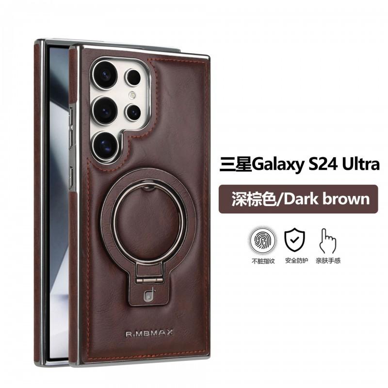 Magnetic Leather Phone Case With Kickstand Galaxy S26 Ultra S25 S24 S23 - Shockproof