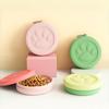 Portable Silicone Pet Bowl: Outdoor Feeder with Detachable Snack Container for Dog & Cat Food On Hikes, Camping, and Travel