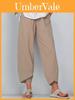 Cotton Linen Wide Leg Pants For Women With Elastic Waist For Casual Streetwear