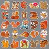 50 Squirrel Doodle Personality Cartoon Animal Children's Goo Card DIY Skateboard Suitcase Stickers Waterproof