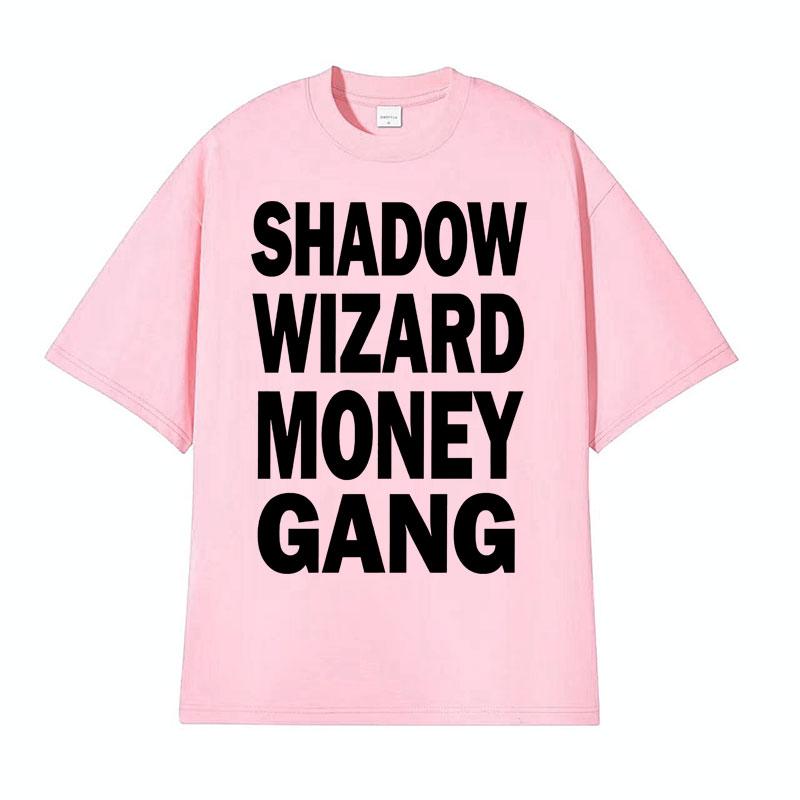 Joeyy Shadow Wizard Money Gang Stampa Lettere Magliette Divertenti Y2K Meme Maglietta Uomo Donna Moda Casual 100% Cotone Maglietta Top