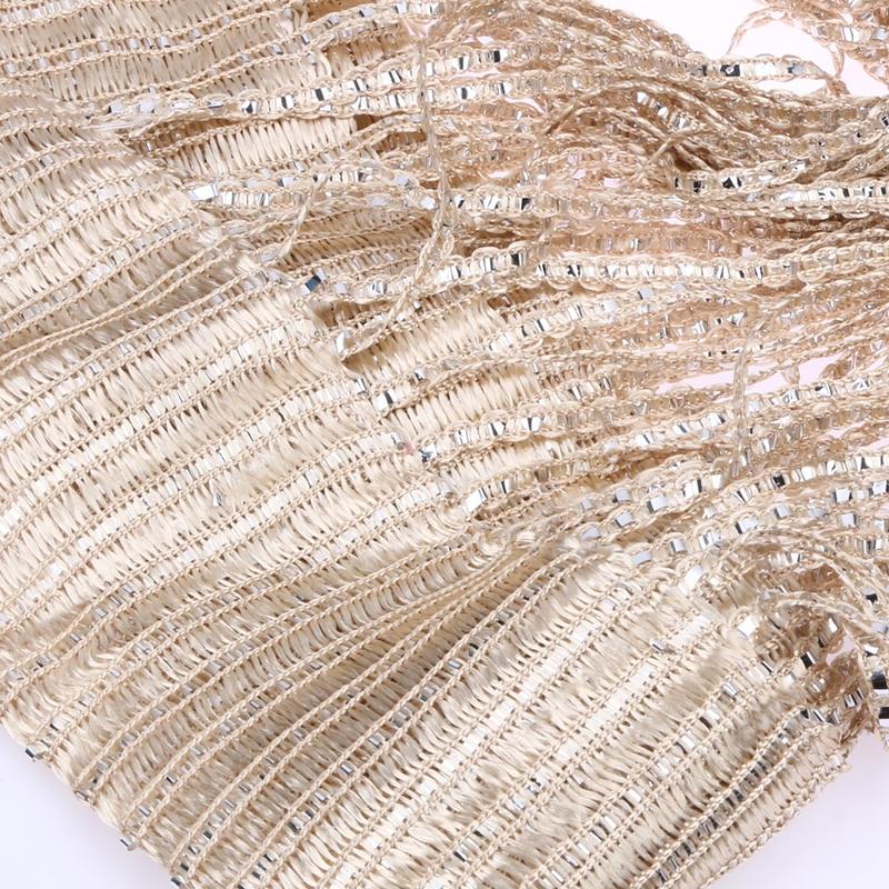 2M X 1M Kůže Line String Curtains Dveře Okenní panel Oddělovač záclon Příze String Curtain Str
