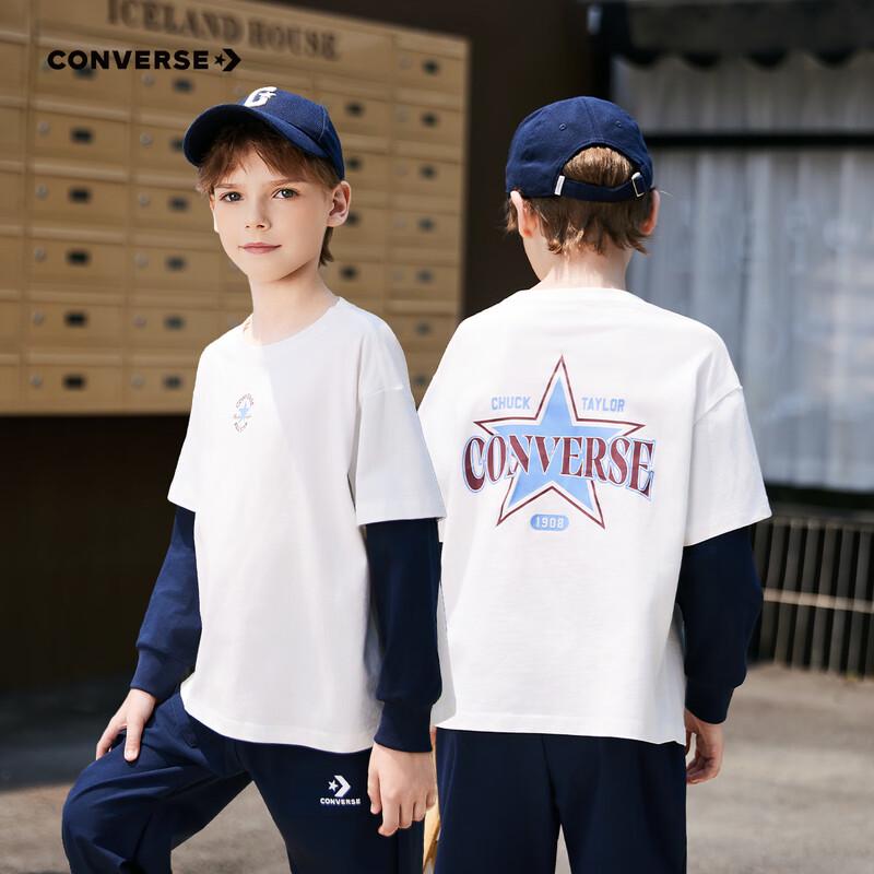 Converse Kids  Faux 2-Piece Cotton Sweatshirt 7