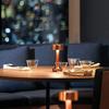 Lampada da tavolo retrò con regolazione tricolore da 1 pezzo, decorazione al tocco in metallo per tavolino da bar, decorazione del ristorante, luce da scrivania, LED ricaricabile, notte