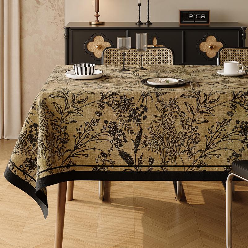

Rectangle Textile Printing Waterproof Oilproof Tablecloth Party Decor Farmhouse Kitchen Dining Table Cloth Wedding Decorations 60x60cm
