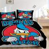 3pcs Angry Donald Duck Printed Quilt Set, Includes 1 Quilt Cover and 2 Pillowcases, Machine Washable, Suitable for All Seasons.W002
