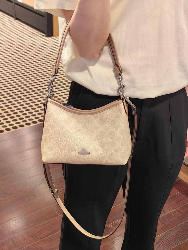 Coach 25 Laurel Mini Hobo Bolsa Transversal e de Ombro Versátil para Mulheres