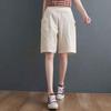 Cotton Shorts Women's Summer Thin Section Loose High Waist Women's Pants Loose Wide Leg Sports Five-point Pants