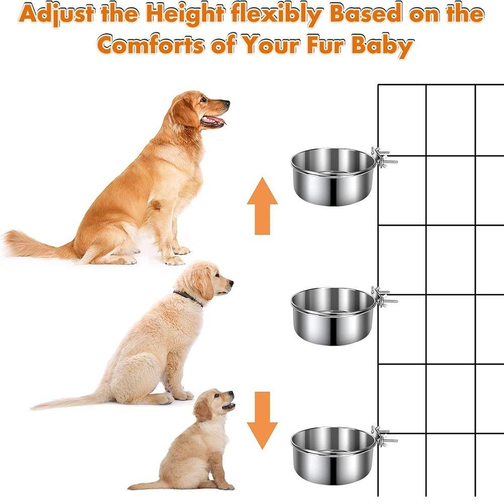 Hanging Pet Bowl Stainless Steel Pet Feeder New Bird Feeder Parrot Bird