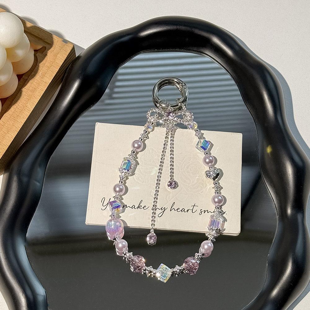 Heart Mobile Phone Lanyard Anti-lost Girls Phone Pendant Cute Bowknot Phone Chain  Female Lady Girl