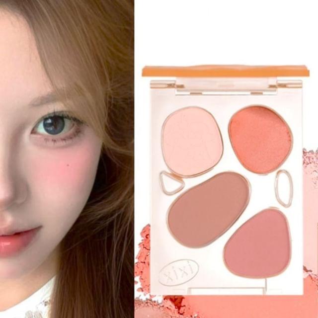 xixi - Жидкие румяна-суфле Four Color Blush - Коричневый