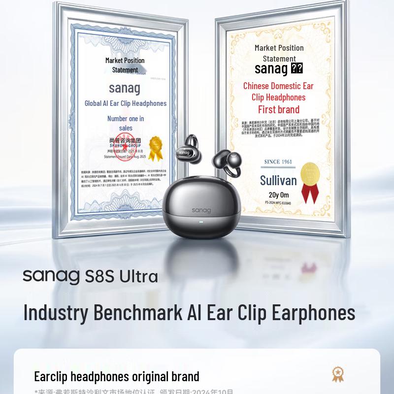 SANAG Open-Ear AI Translator Bluetooth Headset