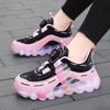 28-38 Children's Pink Leather Waterproof Rotation Buttons Sports Shoes Boys Basketball Sports Shoes Girl Sports Shoes