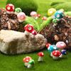 50Pcs Mini Resin Mushroom  for Micro Landscape Fairy Garden Terrarium DIY Craft Decoration