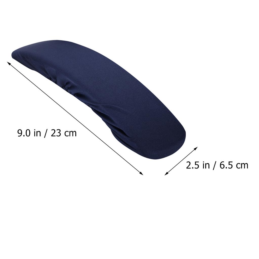 2pcs Black Chair Handle Covers Fabric Armrest Slipcovers Soft Pads Gaming Office Recliner Elastic Dustproof Comfortable Cover