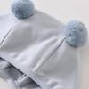 Jingqi Cute Newborn Ear Protection Tie-On Hat for Autumn and Winter.