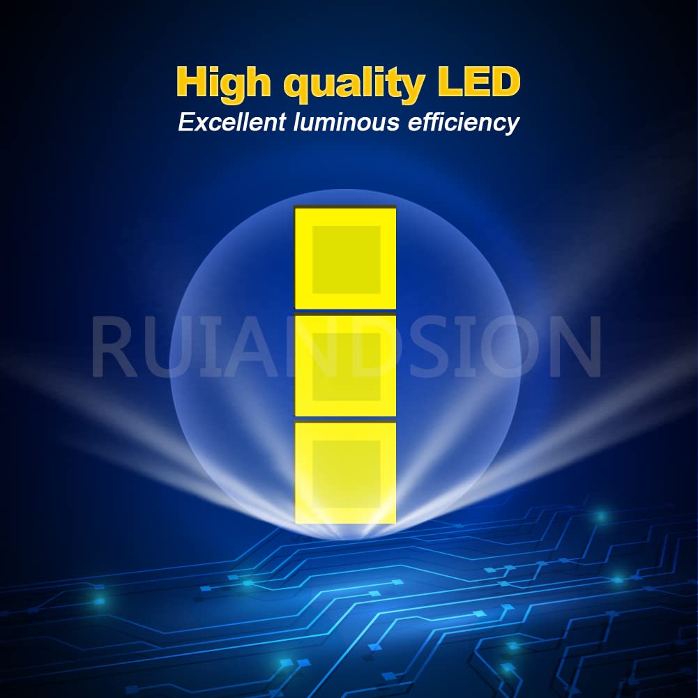 Ruiandsion H4 LED Motorcycle Headlight Bulb White 6V 12V DC