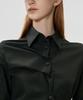 KIMZISU Unbalanced Drape Shirt_Black