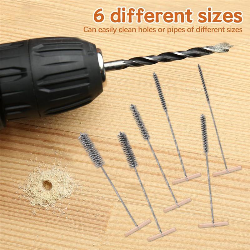 A25F-For Hammer Drill Drill Hole Cleaning Brush Set 8/12/16/20/25/30Mm Stainless Steel Brushes