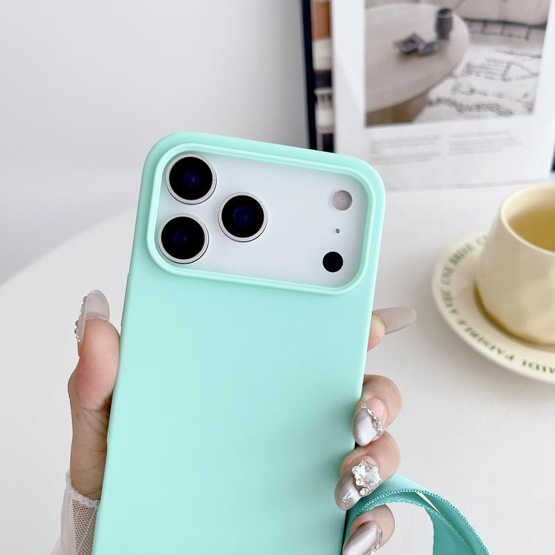 Crossbody Lanyard Phone Case For Samsung S25 Ultra S24 FE S23 S22 A16 A55 A35 iPhone 16 Pro Max 15 14 13 12 11 Shockproof TPU Solid Color Soft Cover