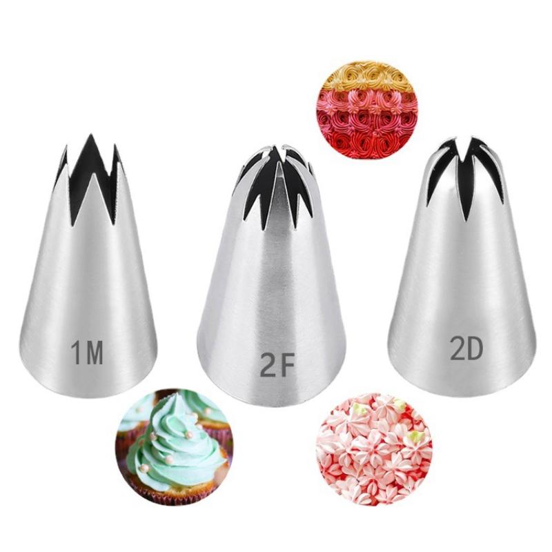 5-Piece Large Size Cake Decorating Piping Tips Set Durable Stainless Steel For Icing Fondant Cupcake Decoration