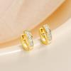 Simple Smooth Inlaid Zircon Geometry Earrings For Women Authentic 925 Sterling Silver Simple Wedding Engagement Fine Jewelry Gif