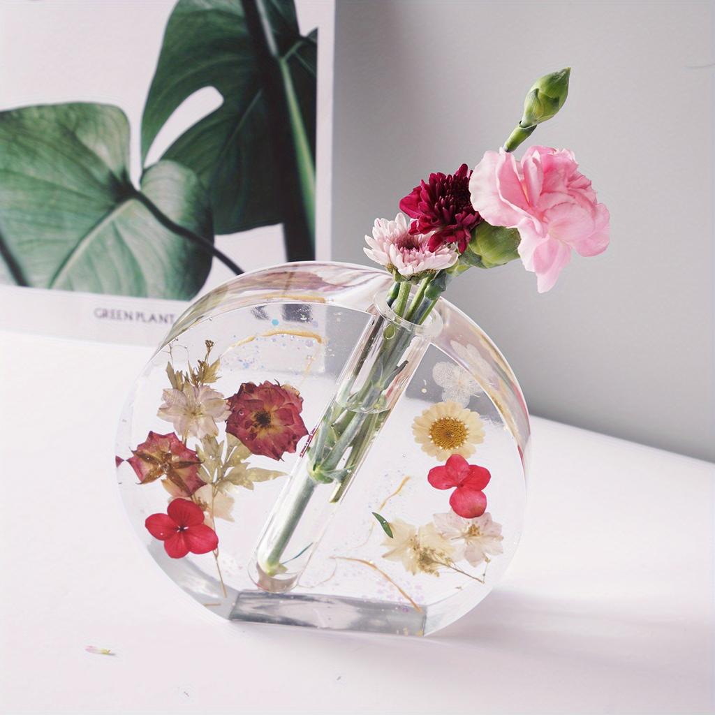 1pc Epoxy Resin Molds for Plant Propagation Station Flower Vase Silicone Molds for Resin Casting, Vase Mold for Flowers Preservation, Home Desk Decor