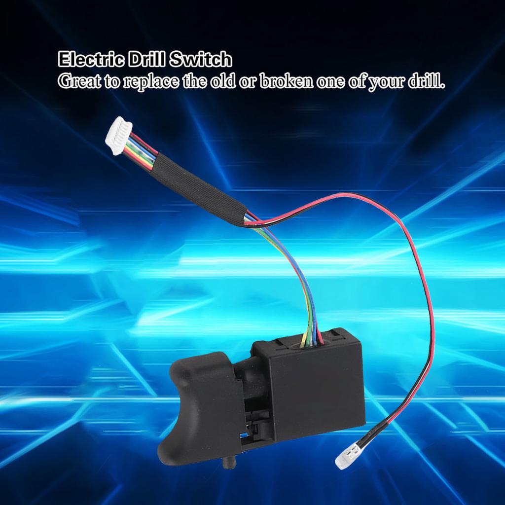 Black Adjustable Speed CW CCW Electric Drill Trigger Switch