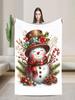 Soft Warm Flannel Blanket for Kids Boys Girls  Airplane Christmas Snowman Design  Perfect for Travel Bed Sofa Living Room