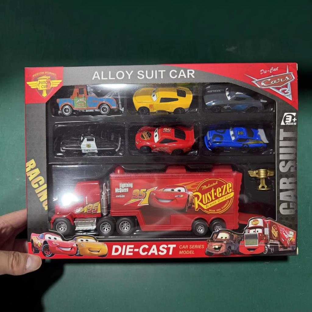 Cars 3 Lightning McQueen & Storm Alloy Toy Set - Black, Mater Edition, Kids' Gift