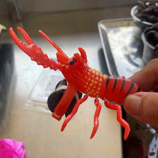4Pcs Entertainment Smooth Edges Burr-free Simulation Lobster Model Boys Girls Pull Cord Toys