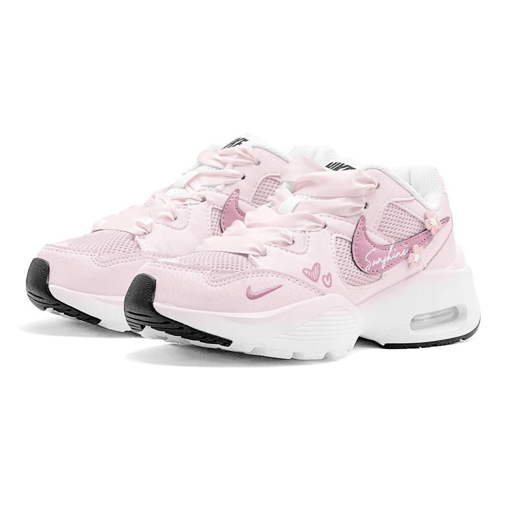 Nike Air Max Fusion Cushioning Abrasion Resistant Breathable Slip Resistant Low top Running Shoes Women's Pink CJ1671-100(TeamS2-S-BOX)