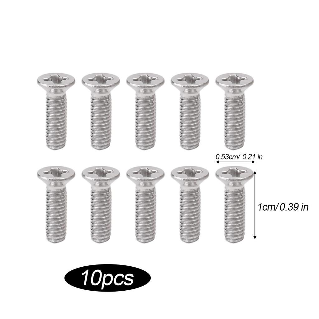 200/10PCS Stainless Steel Counterbore Machine Tooth Screw Phillips Mechanical Thread Flat Head Screws Woodworking Fasteners