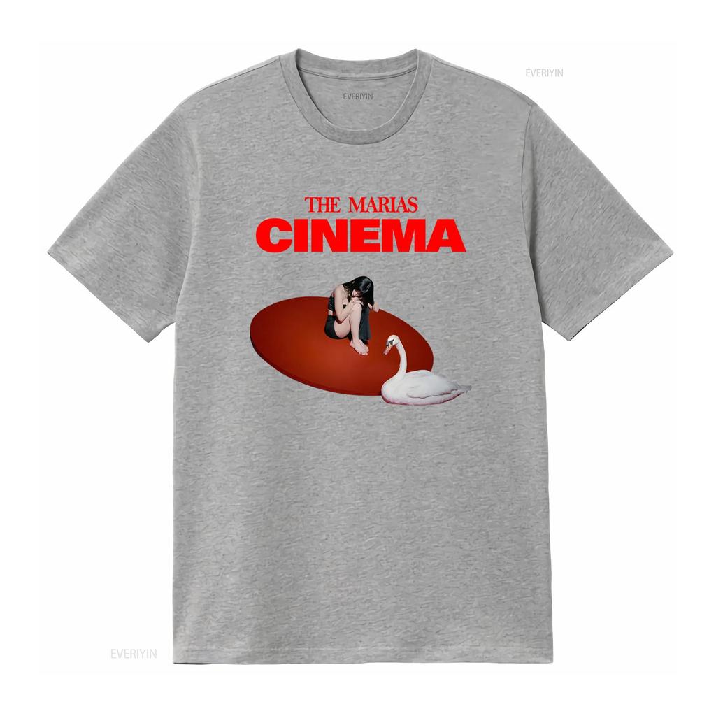 The Marias Cinema T Shirt Stylish Print with Woman and Swan Design for Fashionable Wear Vintage Washed Soft Unisex