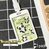 Panda-Schule All-in-One Lanyard: Doppelseitiger transparenter Kartenhalter mit großem Platz für Zugangs- & Essenskarten