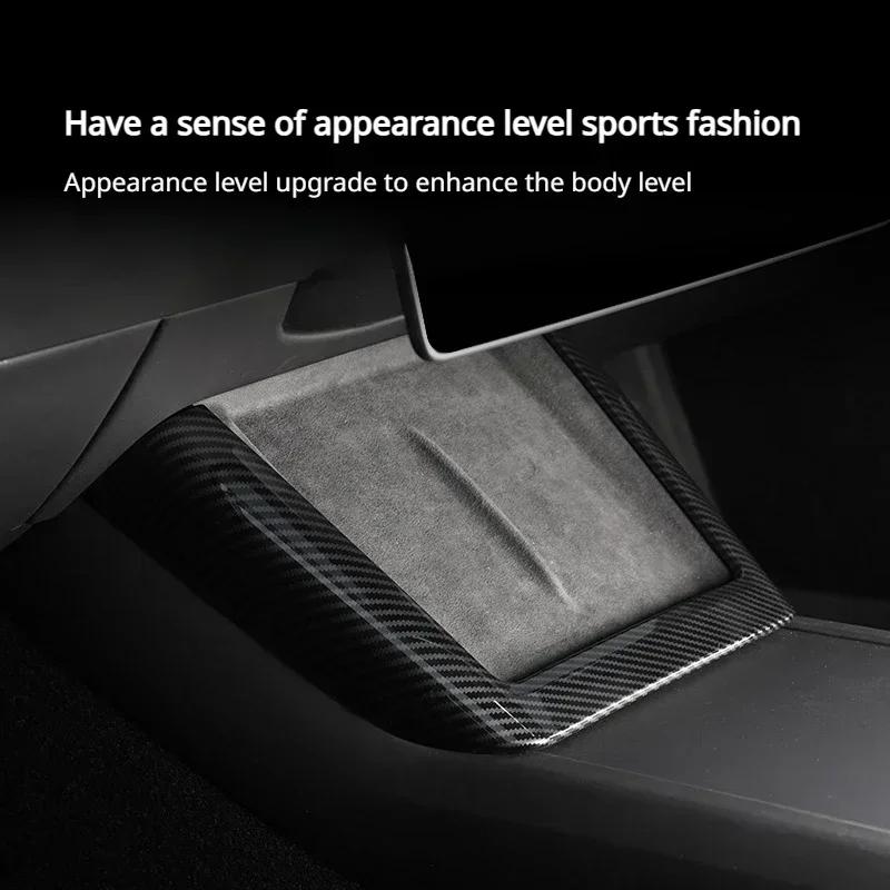 For Tesla Model Y Launch 2025 Model 3 Highland 2024 2025 Central Control Wireless Charging Panel Side Trim Strip Car Accessories