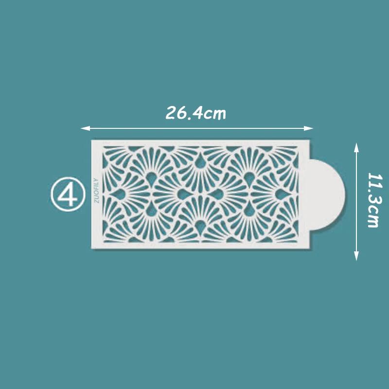 New Pattern Fondant Cake Mesh Stamps Stencils Embossing for Decorating Tool Plastic Spray Mold Wedding Suger Chocolate Painting