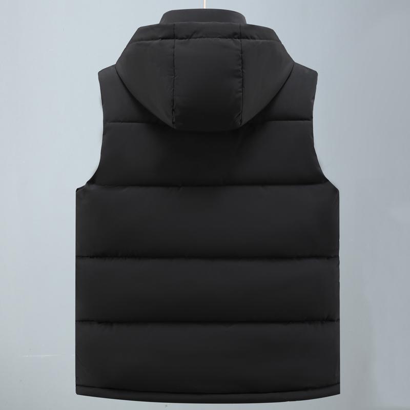 Plus Size S-8XL Winter Sleeveless Jackets for Men Outerwears Hooded Fashion Casual Thick Men's Warm Vests