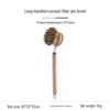 Solid Wood Dishwashing Brush with Sisal and Coconut Fiber