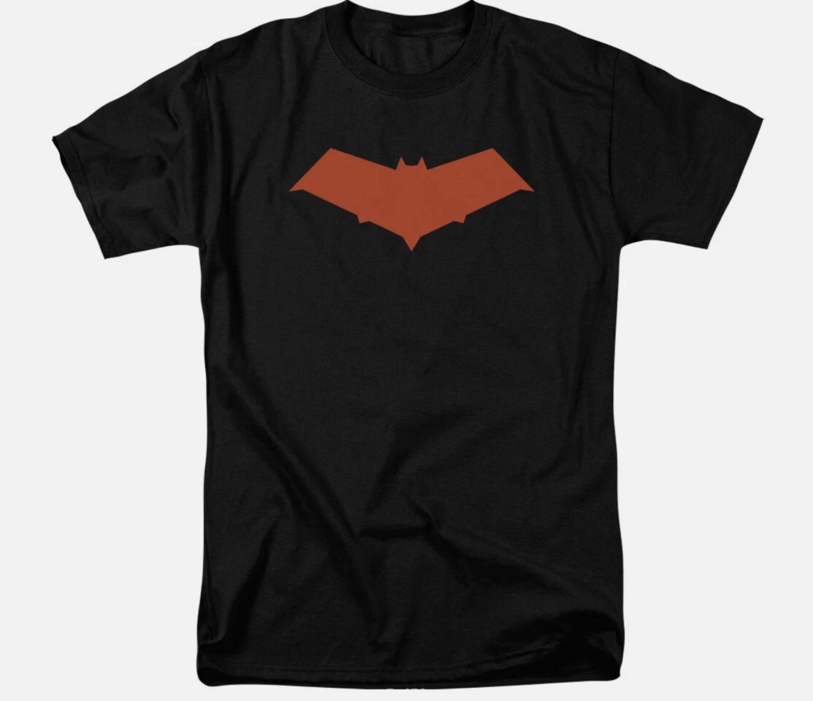 Batman Red Hood Bat Logo T Shirt Licensed Comic Book Tee Black 3XL