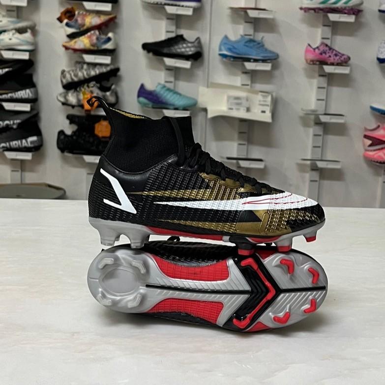 Foreign Trade Explosion Football Shoes High-top Assassin Long Spikes Student Children Training Broken Spikes Football Shoes