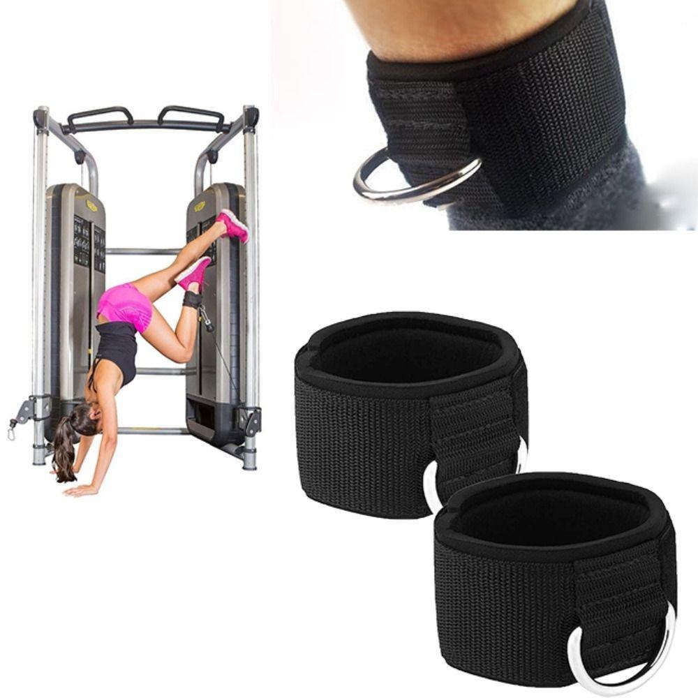 2pcs D Shape Buckle Ankle Support Brace Adjustable Ankle Cuffs Straps Durable Wrist Straps  Gym