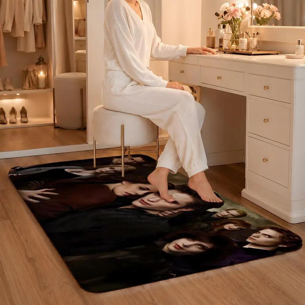 The Twilight Sagaq Floor Mat Machine Washable Soft Flannel Area Rug, Non-Slip Absorbent Floor Mat for Living Room Bedroom